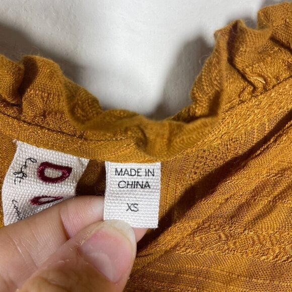 Dolan Women Rustic Orange Short Bell Sleeve Blouse XS Cotton Blend! - Picture 4 of 7